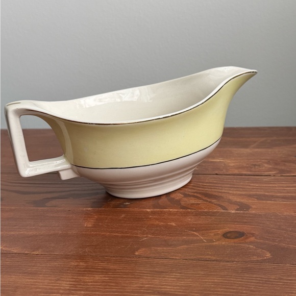 Vintage Gravy Boat Yellow Gold Porcelain England Made Johnson Bros MCM - Picture 13 of 15